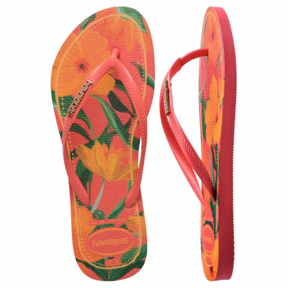 Havaianas Tongs Slim Tropical ||Femme Sandales, Espadrilles|Sandales, Espadrilles