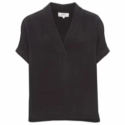 Clearance Xirena Top Avery Gaze de Coton | Noir