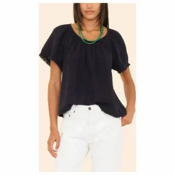 Discount Xirena Top Macie Gaze de Coton | Bleu nuit
