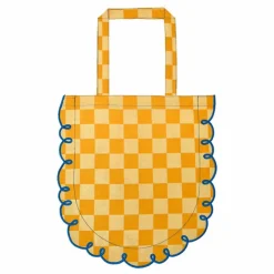Discount Bitossi Tote Bag en coton vichy Dama Giallo | Orange