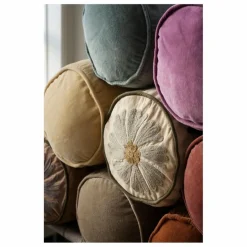 Outlet Madam Stoltz Traversin en velours | Lilas tLilas