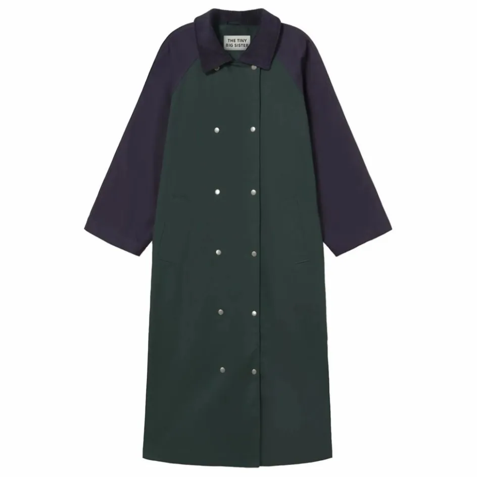 Online The Tiny Big Sister Trench Color Block | Vert kaki