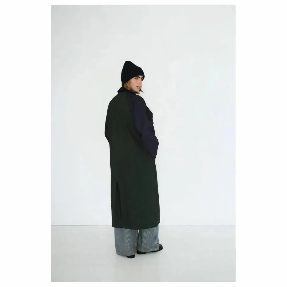 Online The Tiny Big Sister Trench Color Block | Vert kaki