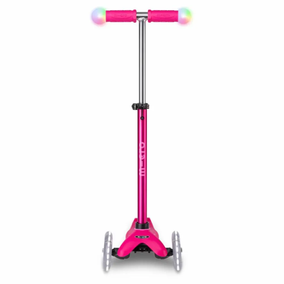 Sale Micro Trottinette Mini 3en1 Revolution Deluxe Magic LED | Rouge framboise