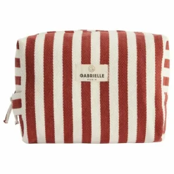 Gabrielle Paris Trousse de toilette à rayures | Rouge