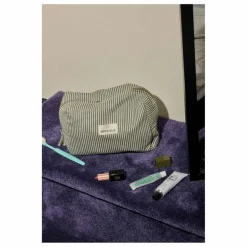 Outlet Gabrielle Paris Trousse de toilette à rayures en coton | Quartz