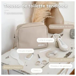 Online Béaba Trousse de toilette avec 7 accessoires | Argile
