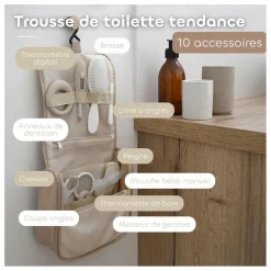 New Trousse de toilette avec 10 accessoires | Enfant Trousses De Toilette|Soins Bébé Et La Beauté
