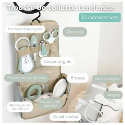 Béaba Trousse de toilette avec 10 accessoires ||Enfant Trousses De Toilette|Soins Bébé Et La Beauté