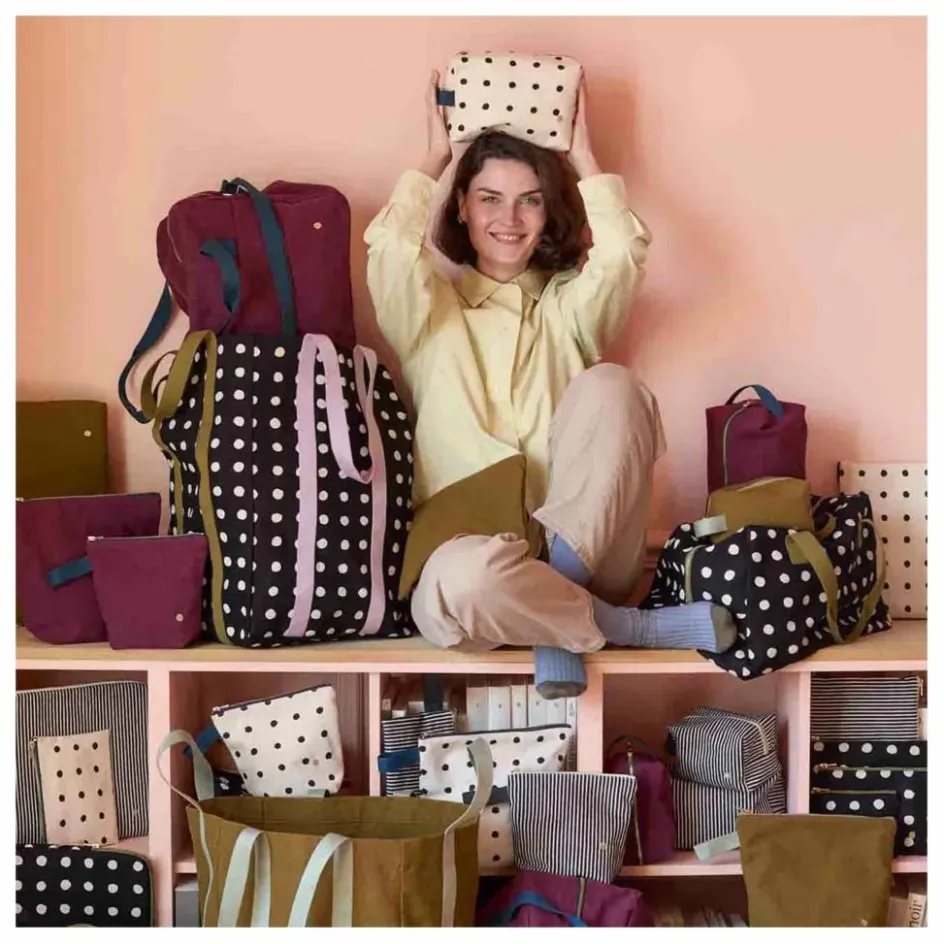 Clearance Trousse de toilette Cube à pois en coton bio Mio | Homme/Femme Voyage, Outdoor|Soins, Wellness