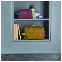 Sale La cerise sur le gâteau Trousse de toilette Cube en coton bio Iona | Gold