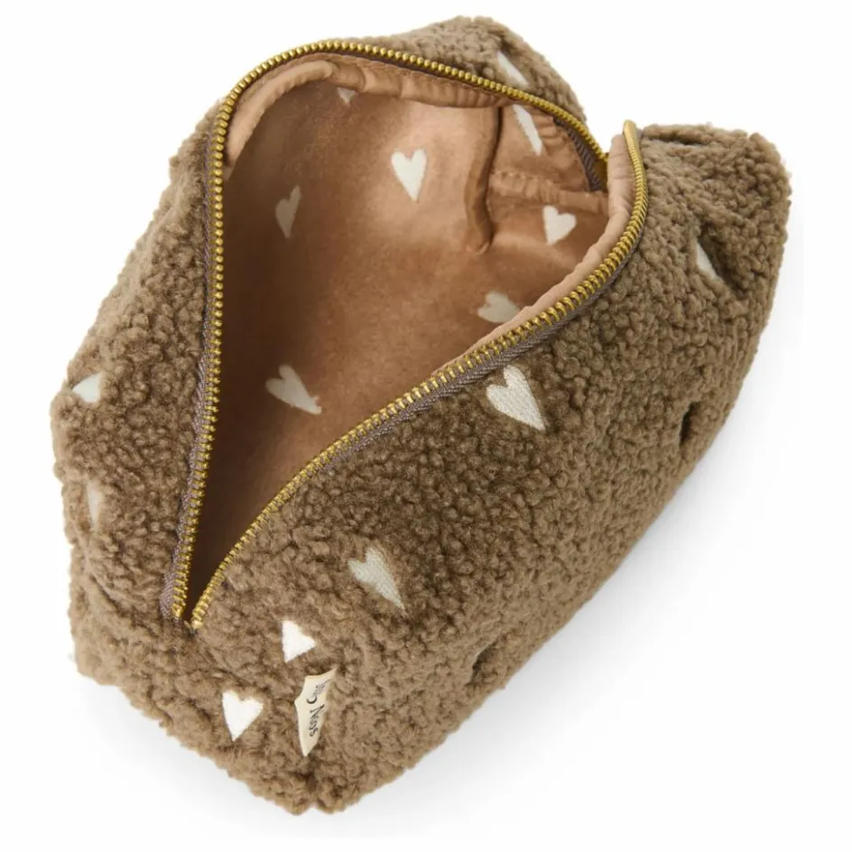 Studio Noos Trousse de toilette Hearts | Marron