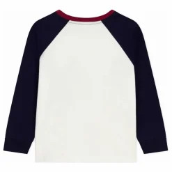 Clearance Petit Bateau T-shirt Baseball Coton Bio | Ecru