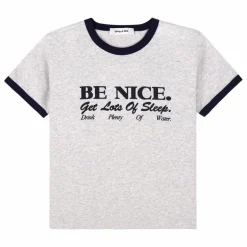 Sale Sporty & Rich T-shirt Be Nice Coton Recyclé | Gris