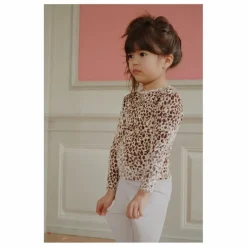 Enfant Konges Sløjd Blouses, T-Shirts*T-shirt Carlito Léopard Velours Fibres Recyclées |