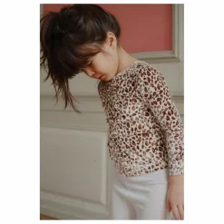 Enfant Konges Sløjd Blouses, T-Shirts*T-shirt Carlito Léopard Velours Fibres Recyclées |