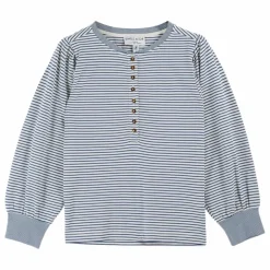 Sale Emile et Ida T-shirt Claire Rayé Coton Bio | Bleu