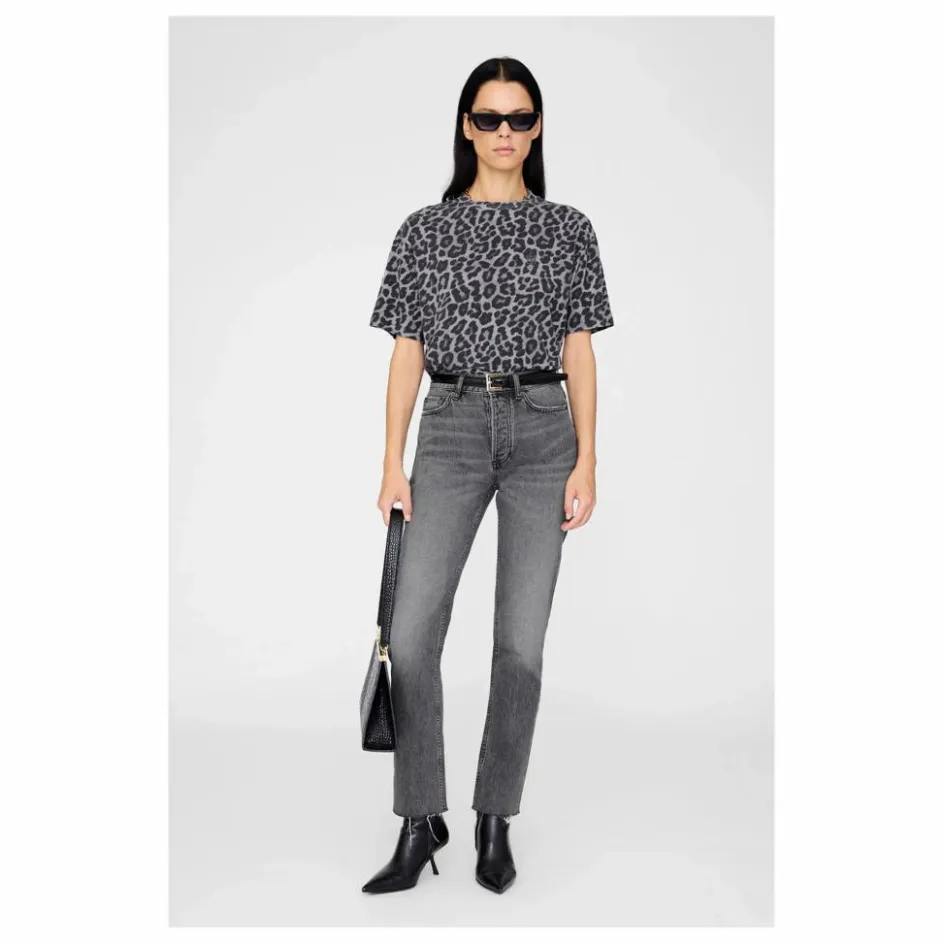 Anine Bing T-shirt Cohen Léopard Coton Bio ||Femme Tee-Shirts, Polos