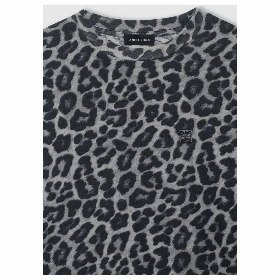 Anine Bing T-shirt Cohen Léopard Coton Bio ||Femme Tee-Shirts, Polos