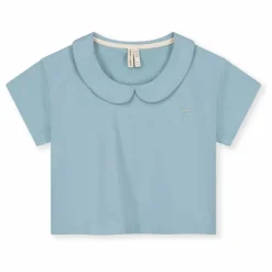 Outlet Gray Label T-shirt Col Claudine Coton Bio | Bleu ciel