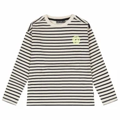 Sale Tumble N'Dry T-shirt Concrete Rayé Coton Bio | Bleu nuit