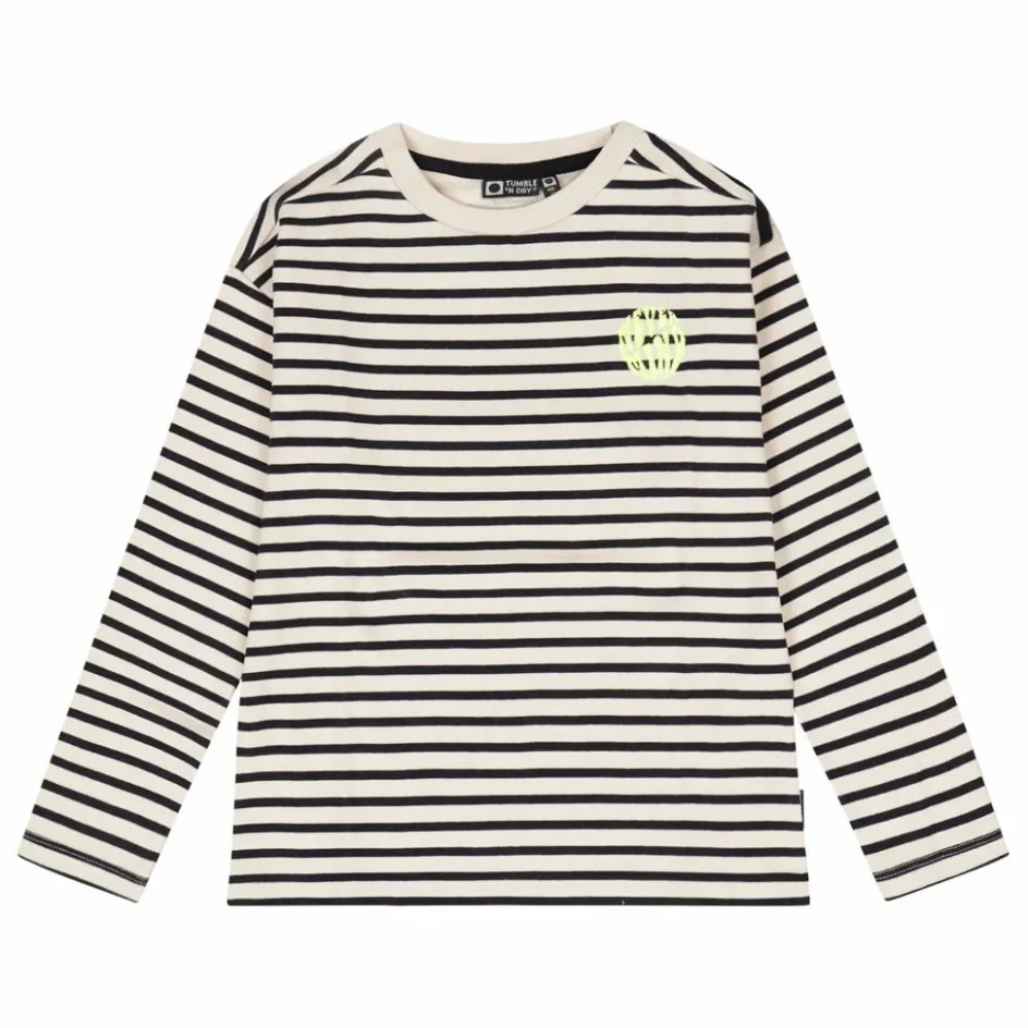 Sale Tumble N'Dry T-shirt Concrete Rayé Coton Bio | Bleu nuit