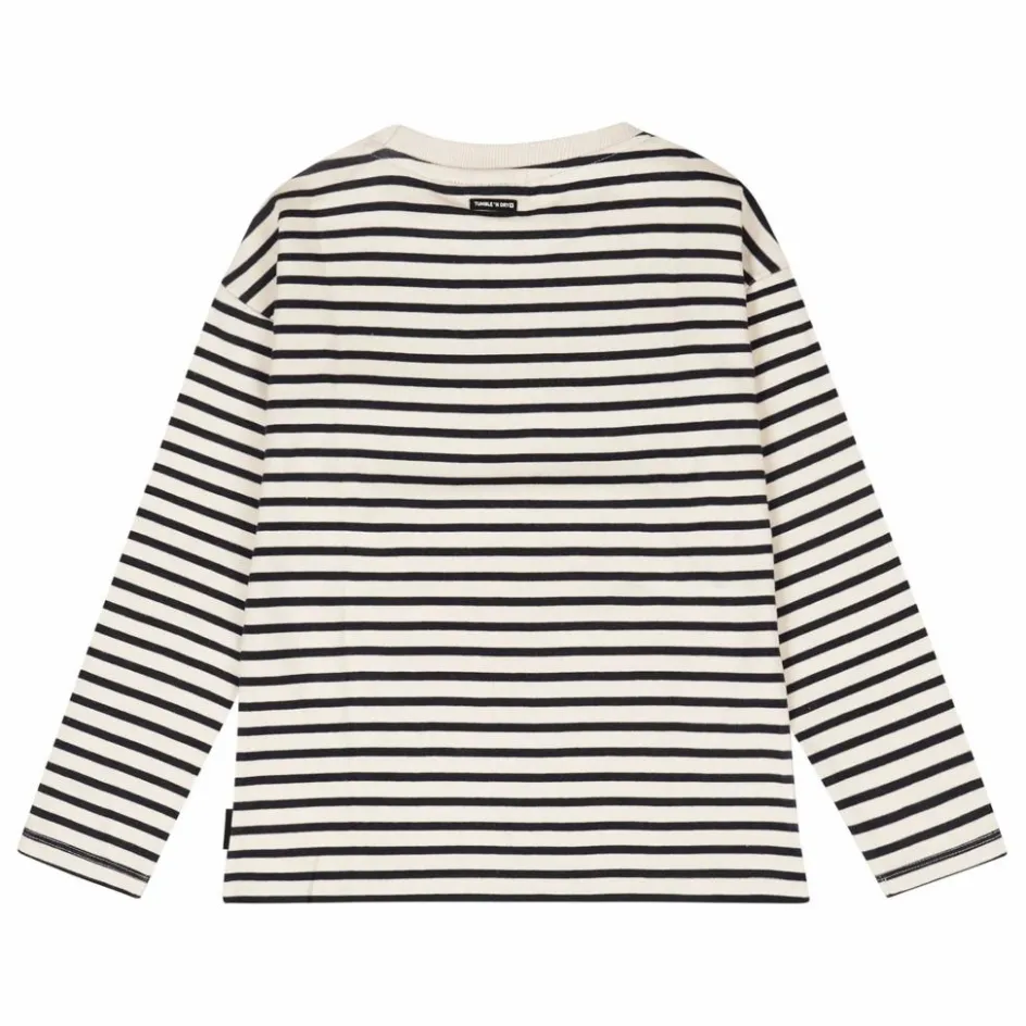 Sale Tumble N'Dry T-shirt Concrete Rayé Coton Bio | Bleu nuit