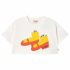 Best Tinycottons T-shirt Crop Walk Coton Bio | Ecru