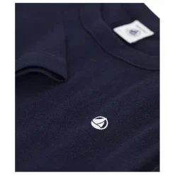 Sale Petit Bateau T-shirt Côte Uni | Bleu marine