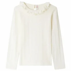 Hot Bonpoint T-shirt Côtelé Bess Coton Bio | Ecru