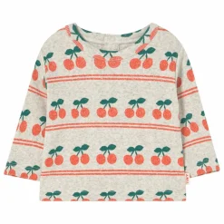 Best Tinycottons T-shirt Côtelé Cerises Coton Bio Bébé | Crème
