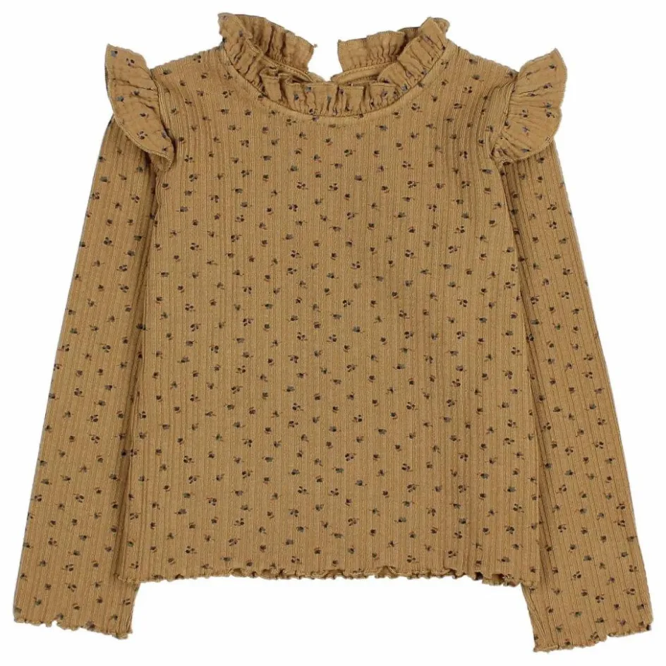Outlet T-shirt Côtelé Fleuri | Enfant Blouses, T-Shirts