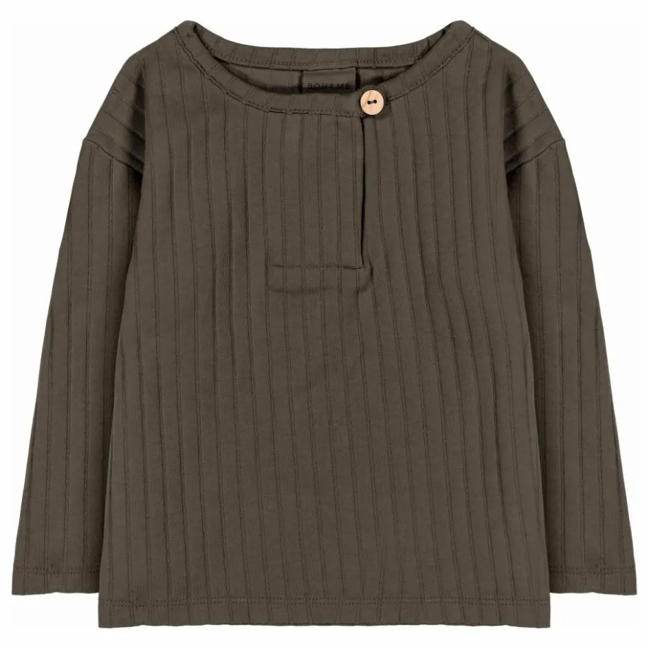 Hot Studio Bohème T-shirt Côtelé Orso Coton Bio | Taupe