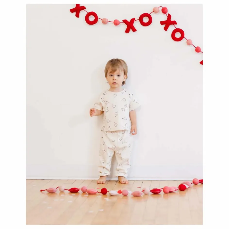 Quincy Mae T-shirt et Pantalon Cœurs ||Enfant Combinaisons|Bodies, Combinaisons
