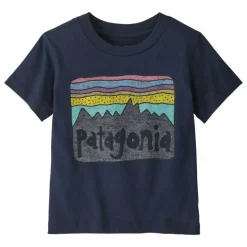 Discount Patagonia T-shirt Fitz Roy Skies | Bleu marine