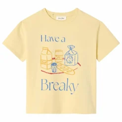 Best American Vintage T-shirt Fizvalley Have A Breaky | Jaune pâle