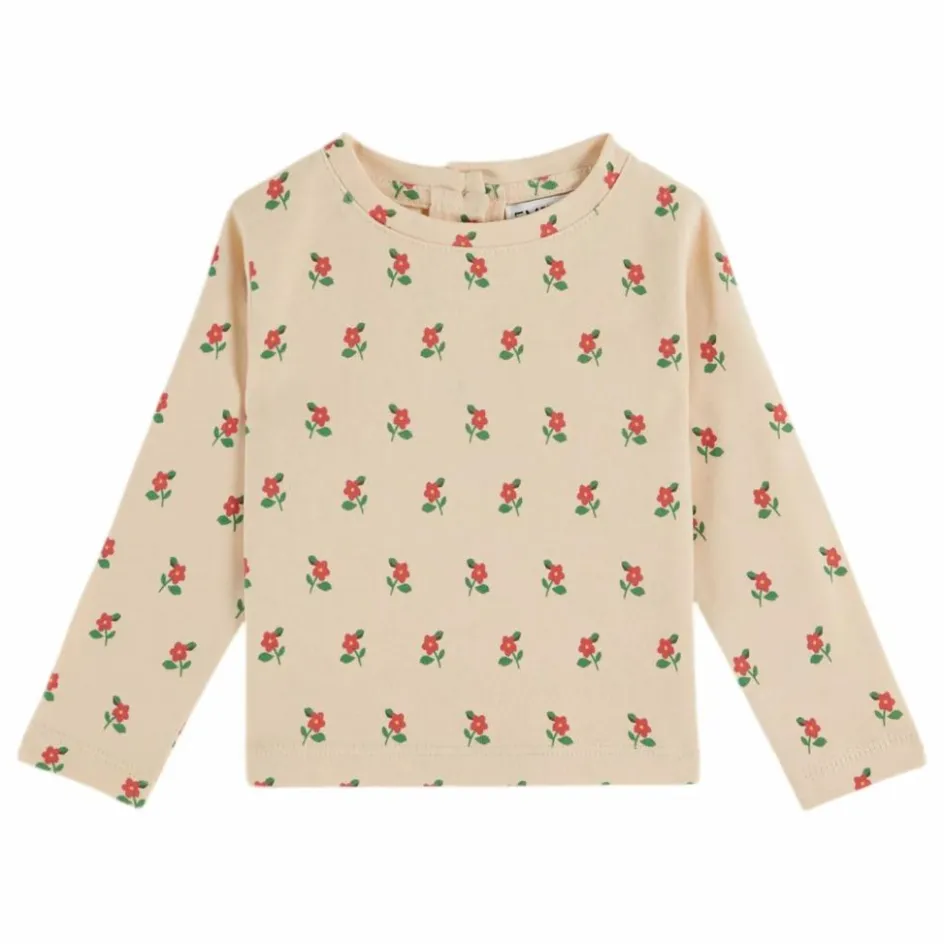 Best Emile et Ida T-shirt Fleuri Coton Bio | Ecru
