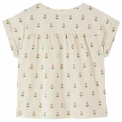 Hot T-Shirt Fleurs Douce Coton Bio | Enfant Blouses, T-Shirts|Blouses, T-Shirts