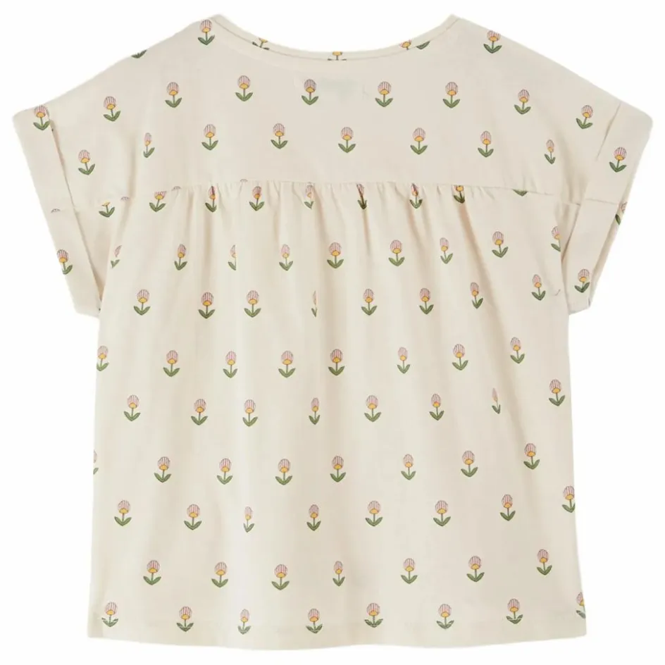 Hot T-Shirt Fleurs Douce Coton Bio | Enfant Blouses, T-Shirts|Blouses, T-Shirts