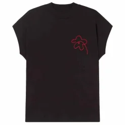 Clearance Thinking Mu T-shirt Flower Cord Volta Coton Bio | Noir