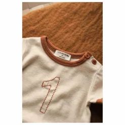 Online 1+ in the family T-shirt Franz | Beige chiné