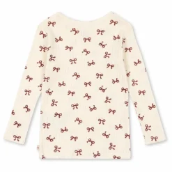 Sale Konges Sløjd T-shirt Minnie Nœuds Pointelle Coton Bio | Beige