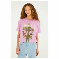 Farm Rio T-shirt Paris Carousel | Lilas|Femme Tee-Shirts, Polos