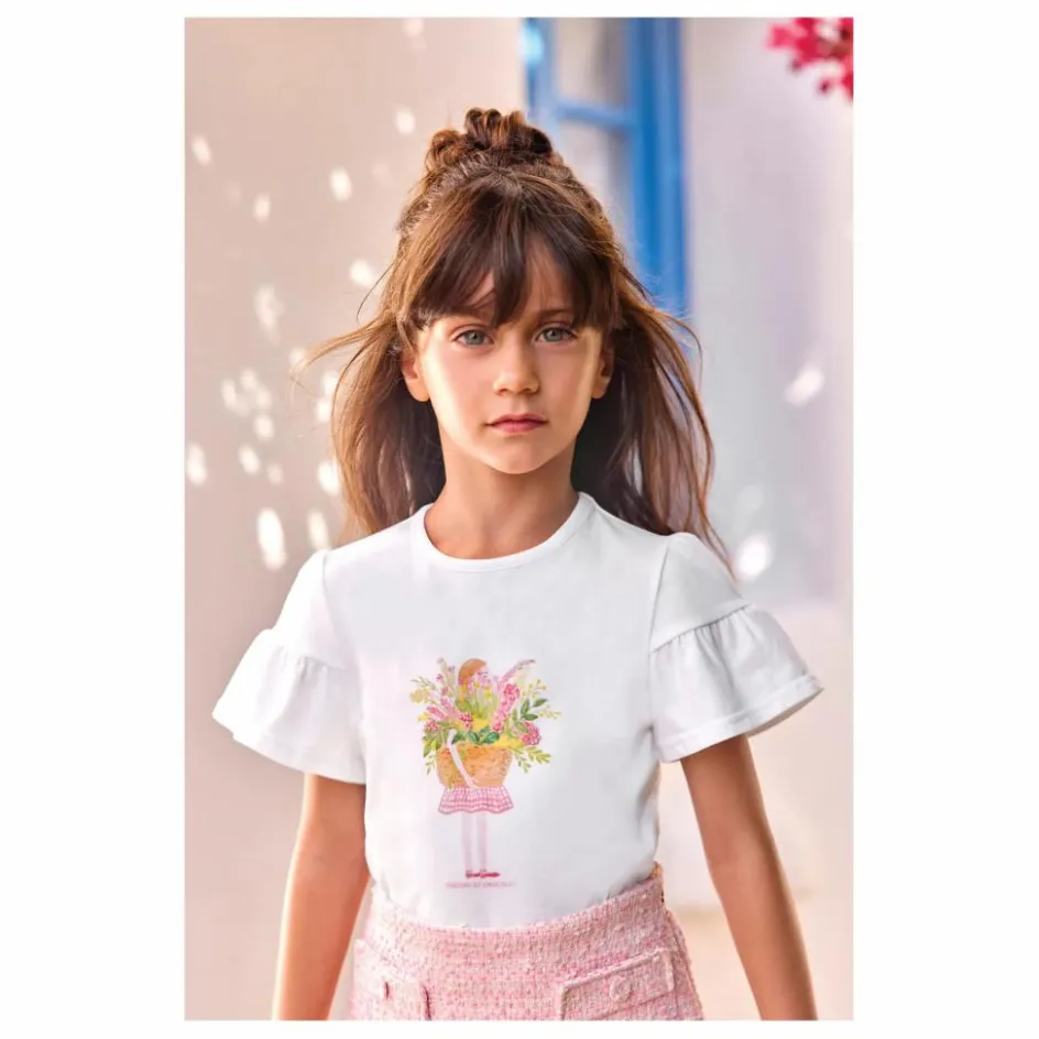 Sale Tartine et Chocolat T-shirt Perles Bouquet de Fleurs | Jaune