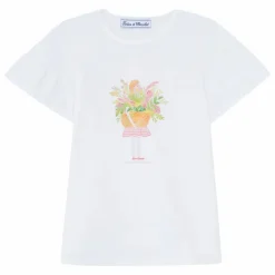 Sale Tartine et Chocolat T-shirt Perles Bouquet de Fleurs | Jaune