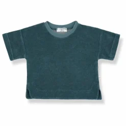 New 1+ in the family T-Shirt Pietro Eponge | Bleu pétrole
