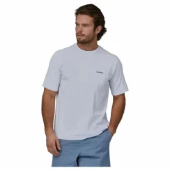 New Patagonia T-shirt Poche Boardshort Logo Recyclé | Bleu Clair