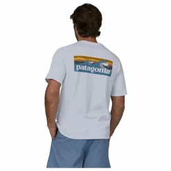 New Patagonia T-shirt Poche Boardshort Logo Recyclé | Bleu Clair