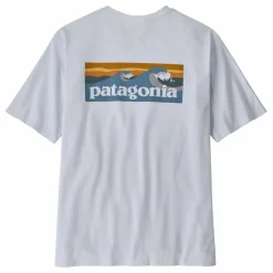 New Patagonia T-shirt Poche Boardshort Logo Recyclé | Bleu Clair