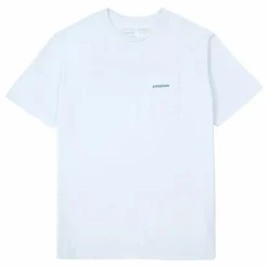 New Patagonia T-shirt Poche Boardshort Logo Recyclé | Bleu Clair